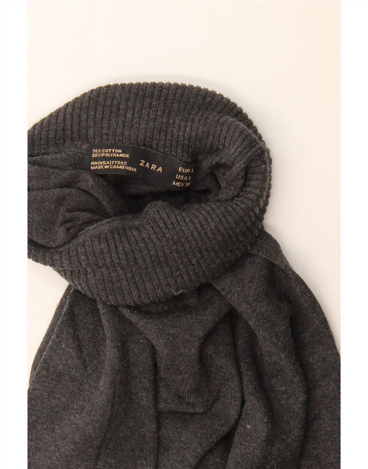 Pulover pentru femeie cu gât rulat Zara UK 14 mare, gri