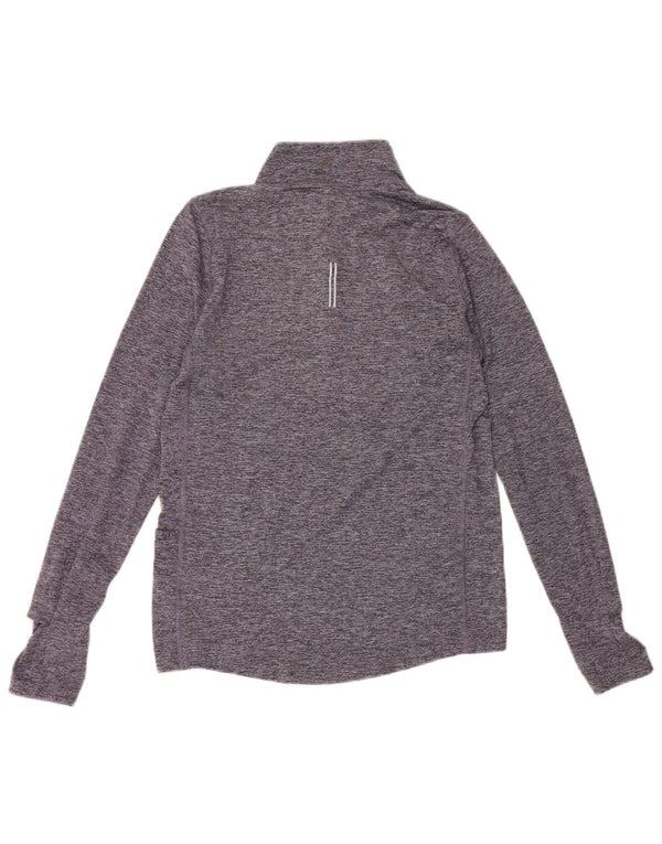 Tricou pentru bărbați Nike Dri Fit, cu fermoar și gât, cu mânecă lungă, XS, poliester cu pată albastru