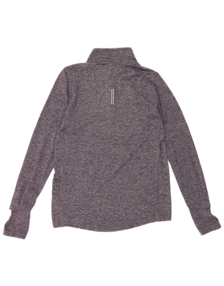 Tricou pentru bărbați Nike Dri Fit, cu fermoar și gât, cu mânecă lungă, XS, poliester cu pată albastru