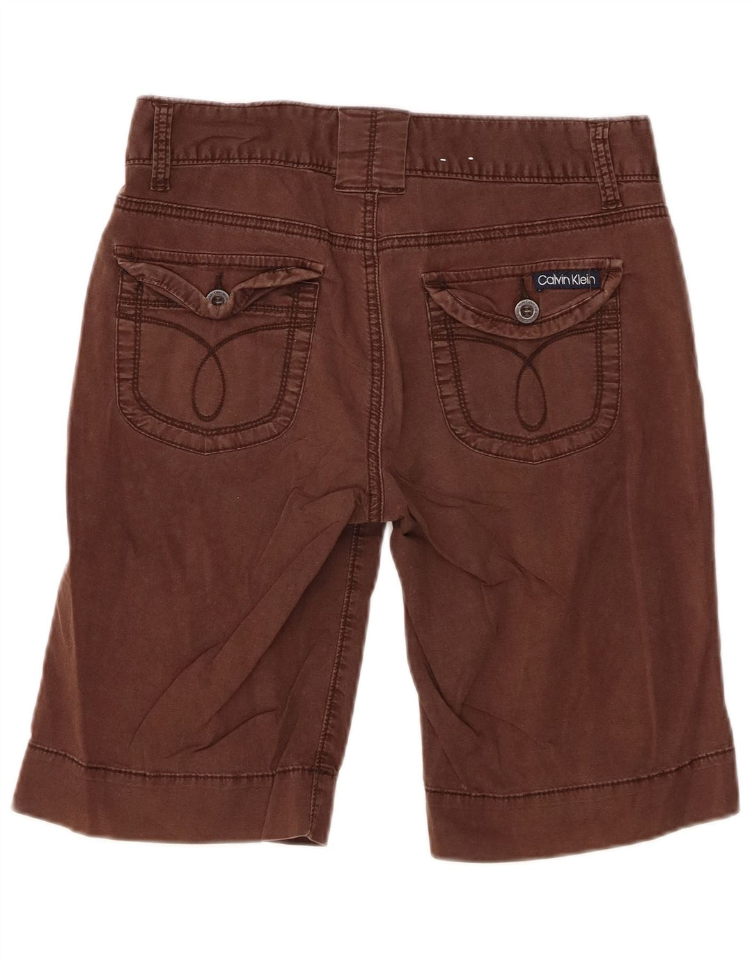 Pantaloni scurți casual pentru femei CALVIN KLEIN US 6 Medium W28 Maro Bumbac