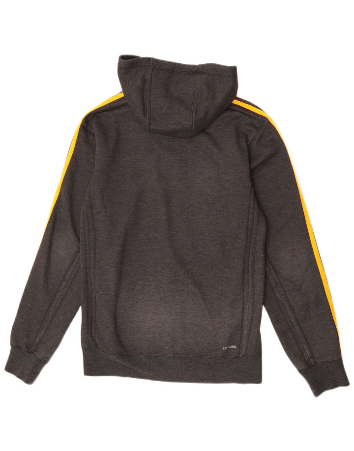 Pulover Adidas Climalite Zip pentru bărbați, poliester mic, gri