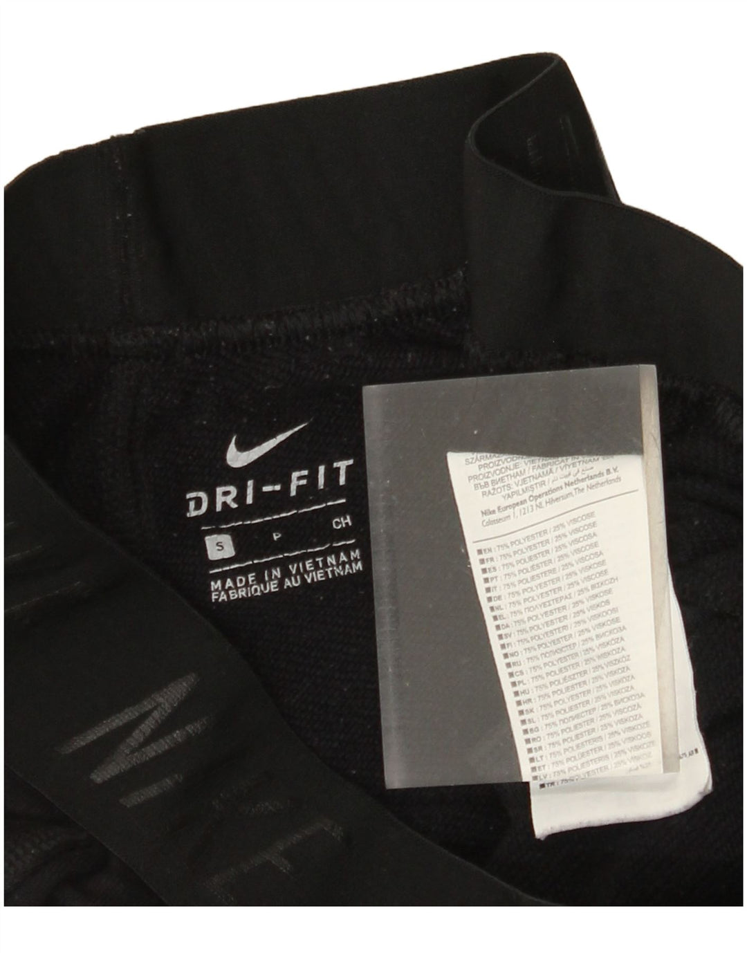 Pantaloni de trening NIKE Dri Fit Graphic pentru femei UK 10 Small Black