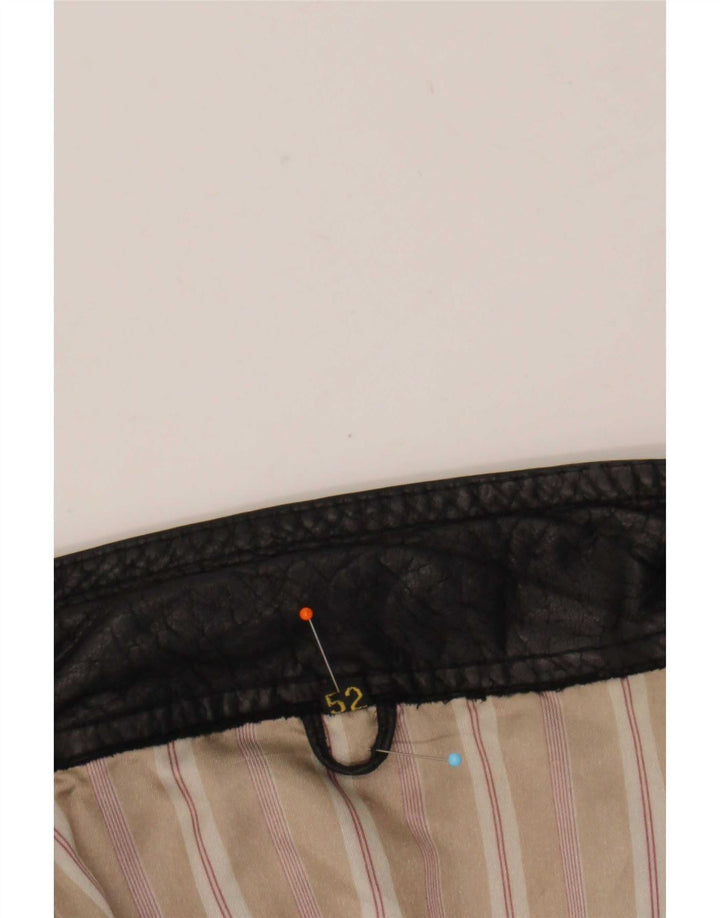 Geacă de piele vintage pentru bărbați IT 52 XL neagră