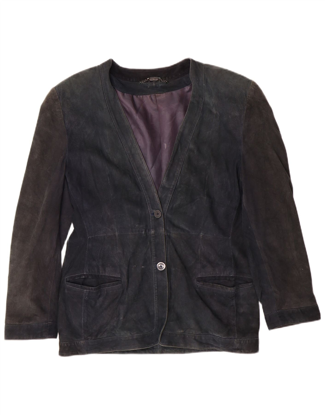 Jacheta de piele intoarsa pentru femei Nazareno Gabrielli IT 44 Medium Bleumarin