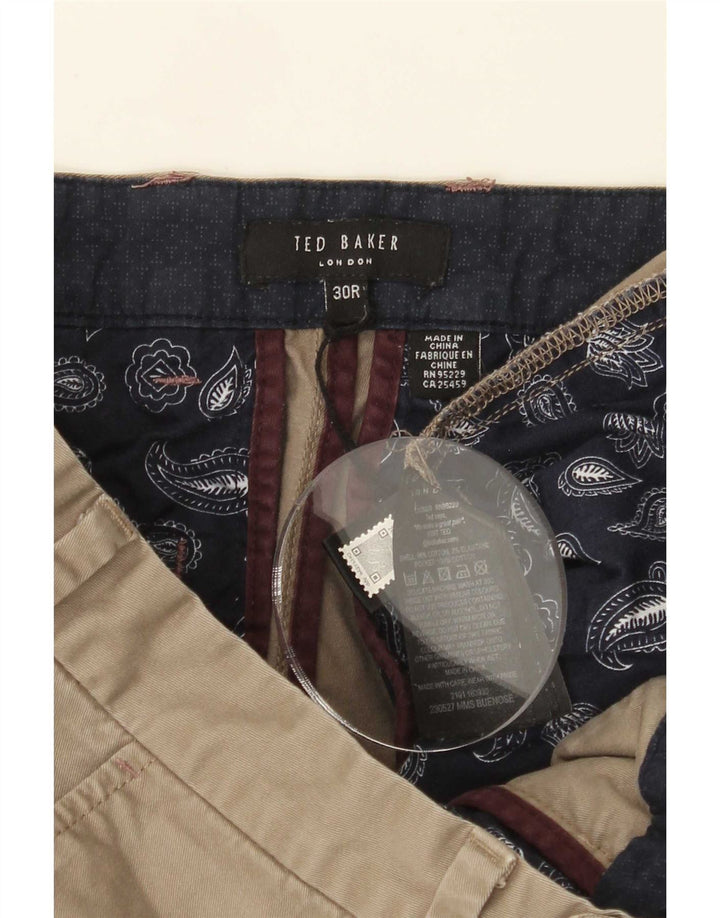 Pantaloni scurți chino Ted Baker pentru bărbați W30, bumbac mediu kaki