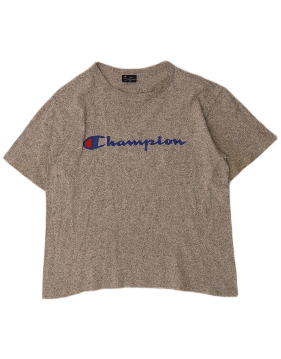 CHAMPION Womens Graphic T-Shirt Top UK 14 Medium Grey