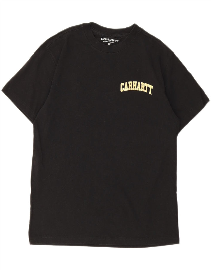 Tricou grafic pentru bărbați Carhartt Top mediu negru bumbac