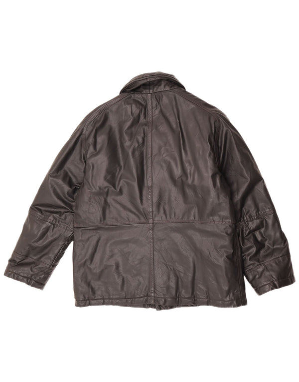 Jachetă de piele vintage pentru bărbați UK 38 Medium Black