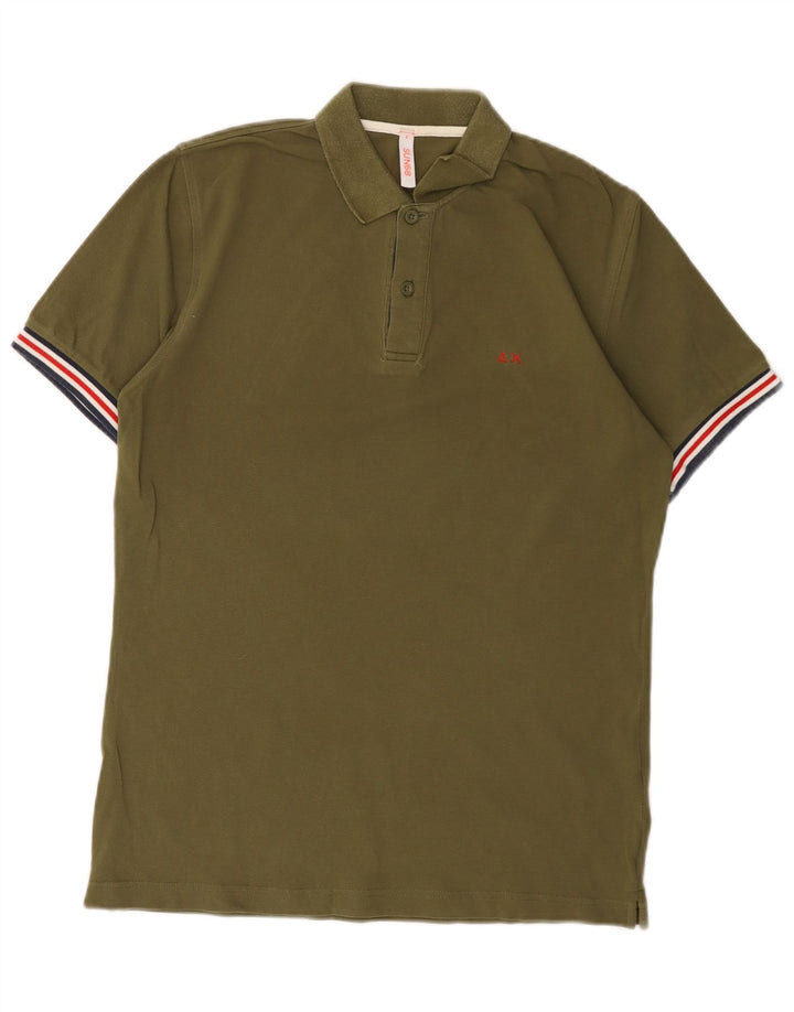 Sun68 Tricou Polo pentru bărbați Bumbac Kaki Mic