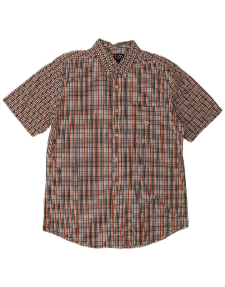 Cămașă cu mânecă scurtă pentru bărbați Chaps Ralph Lauren, bumbac cu carouri multicolore