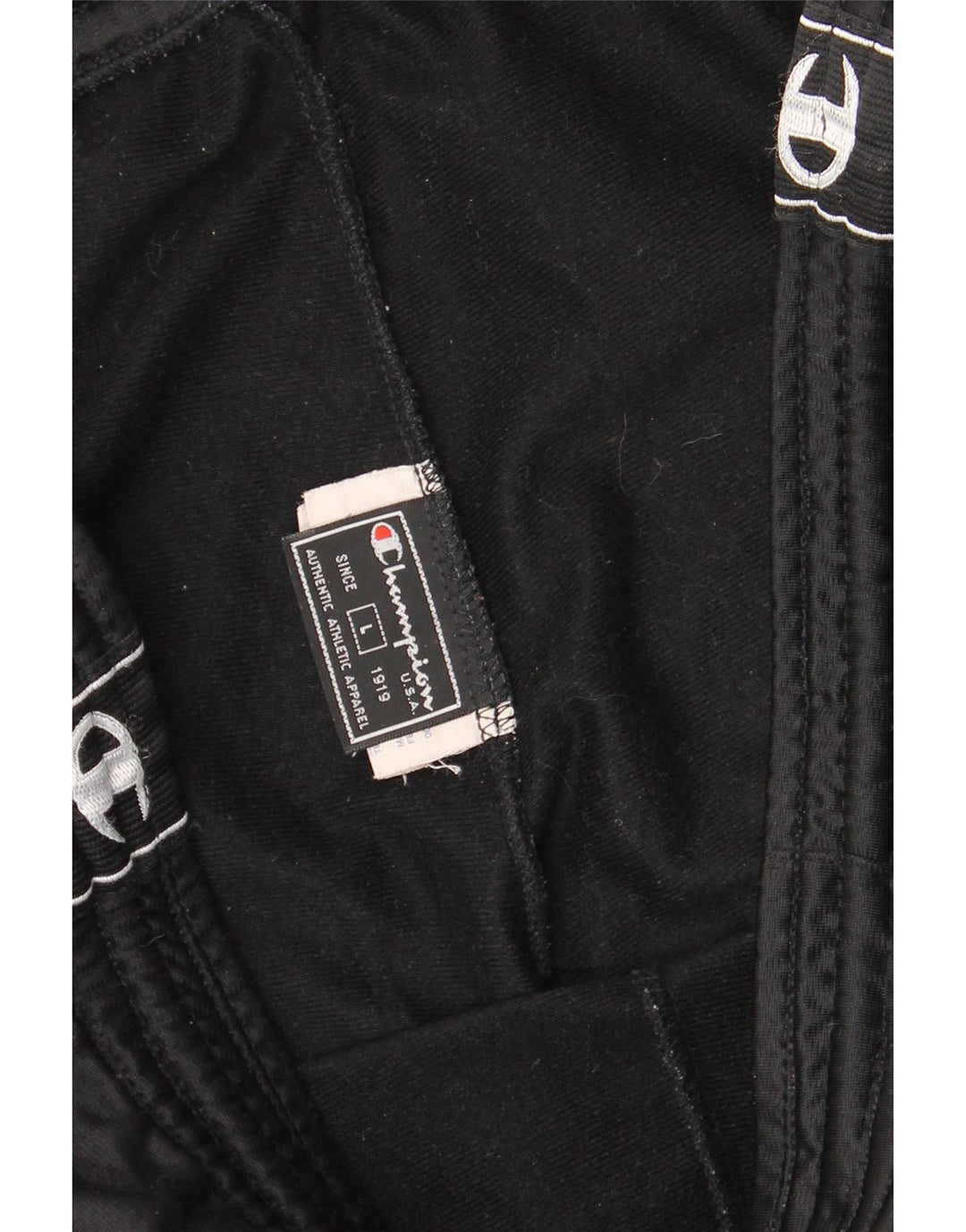 Pantaloni de trening grafic pentru bărbați Champion, mari, negru, poliester