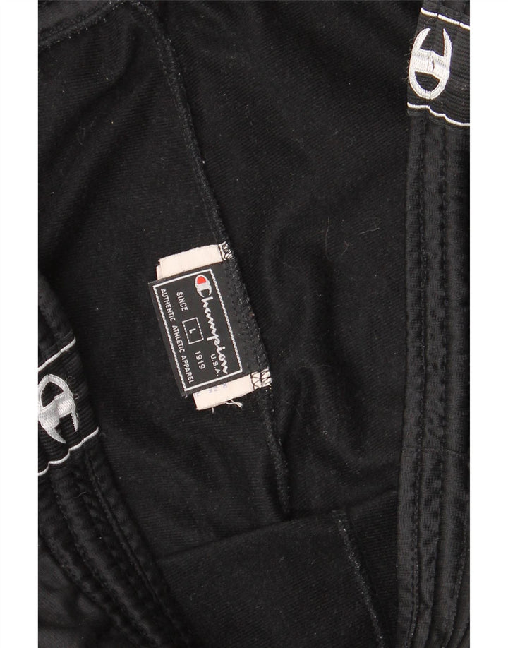 Pantaloni de trening grafic pentru bărbați Champion, mari, negru, poliester