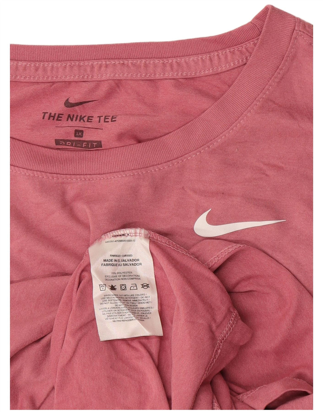 Tricou NIKE Dri Fit pentru femei, UK 18 XL, poliester roz