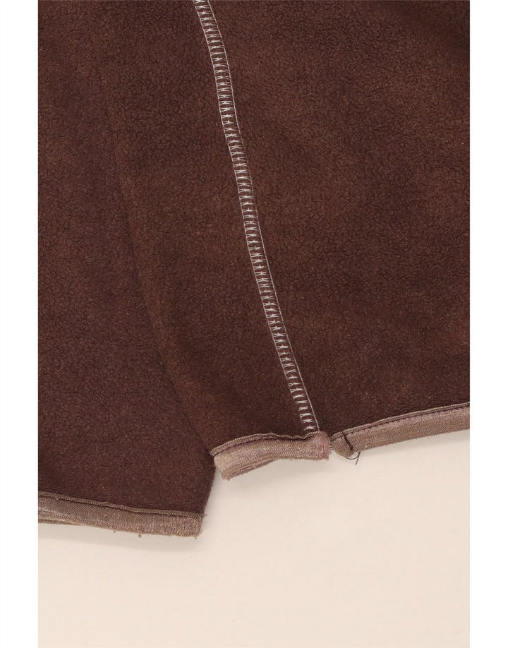 Pulover pentru femei TOGGI, cu fermoar și gât, din lână UK 12 Poliester maro mediu