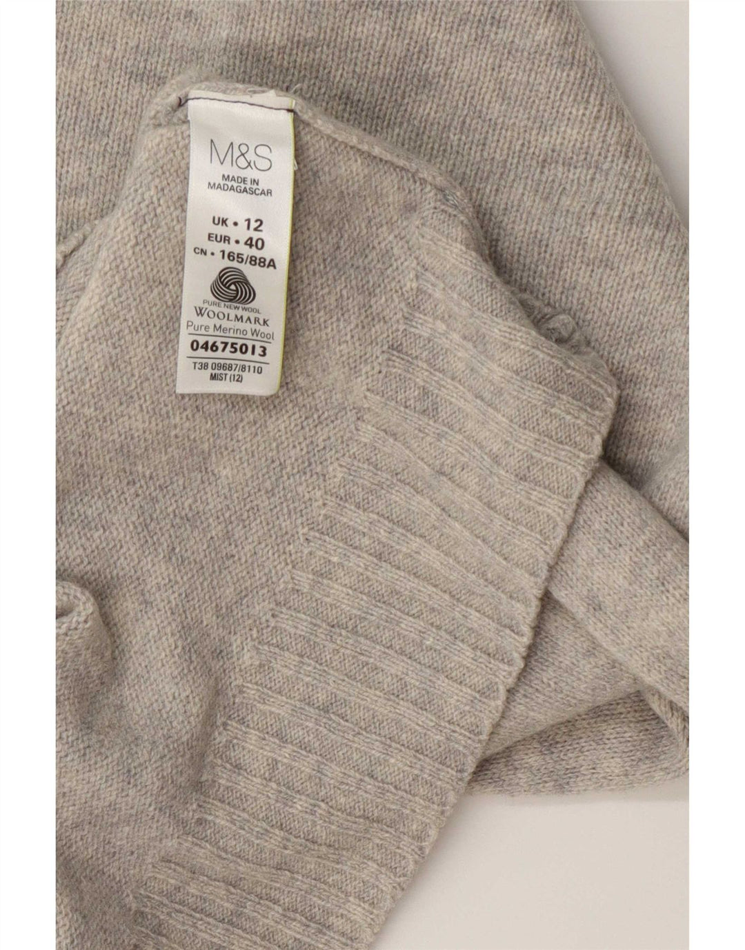 Pulover pentru femei Marks & Spencer, cu gât de barcă, UK 12 Medium Blue Flecked