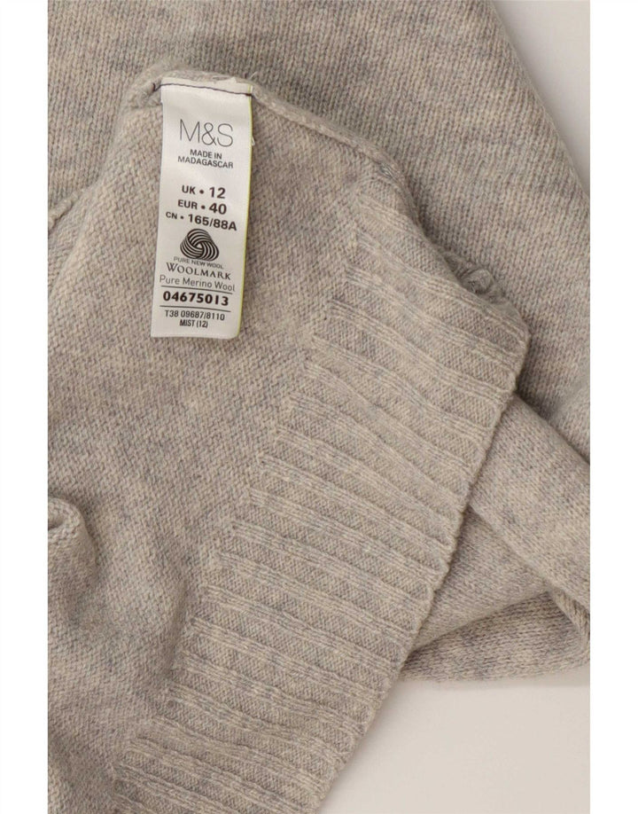 Pulover pentru femei Marks & Spencer, cu gât de barcă, UK 12 Medium Blue Flecked