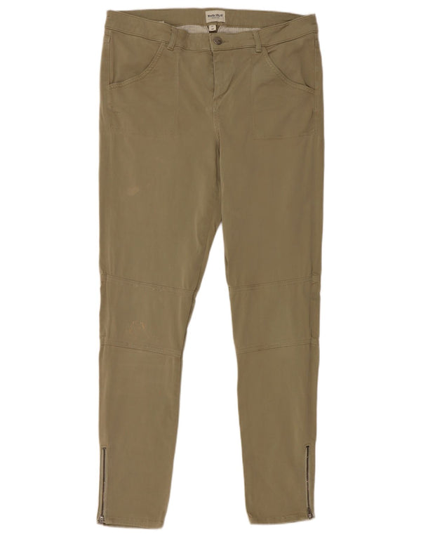 White Stuff Pantaloni skinny casual pentru femei UK 12 Medium L32 L29 Kaki Bumbac