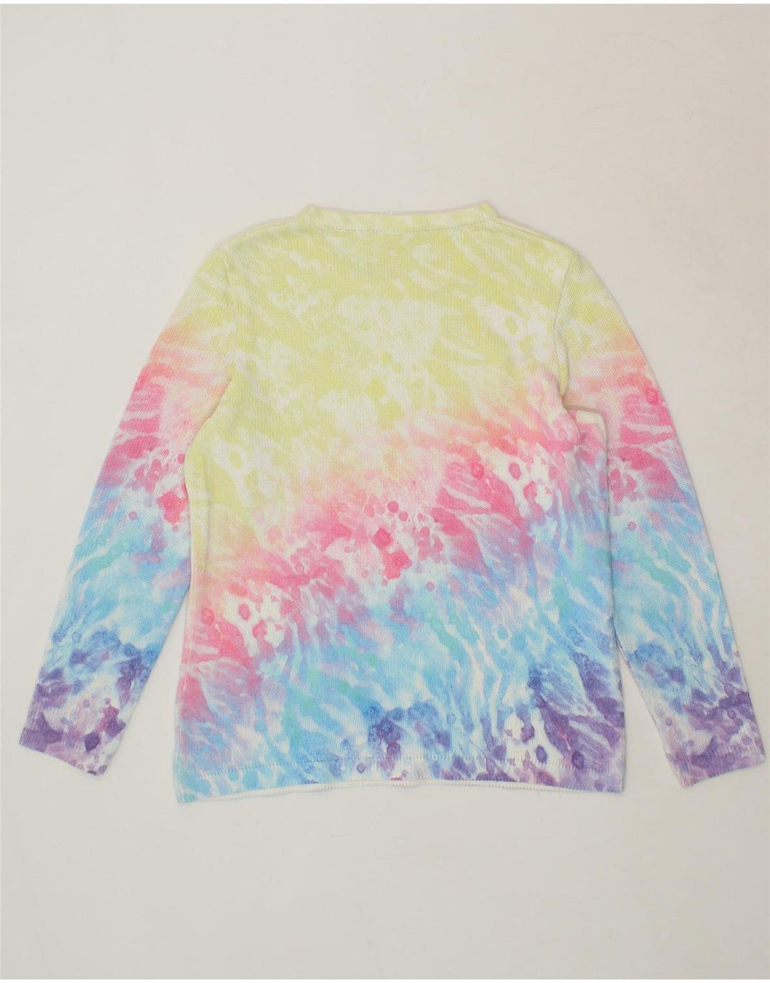 MONA Womens Boat Neck Jumper Sweater UK 14 Medium  Multicoloured Tie Dye Vintage Mona and Second-Hand Mona from Messina Hembry 