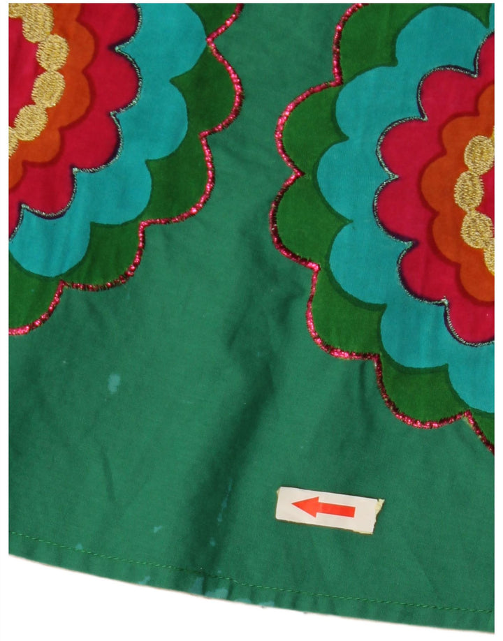 Fusta A-Line pentru femei DESIGUAL EU 38 Medium W28 Verde Floral