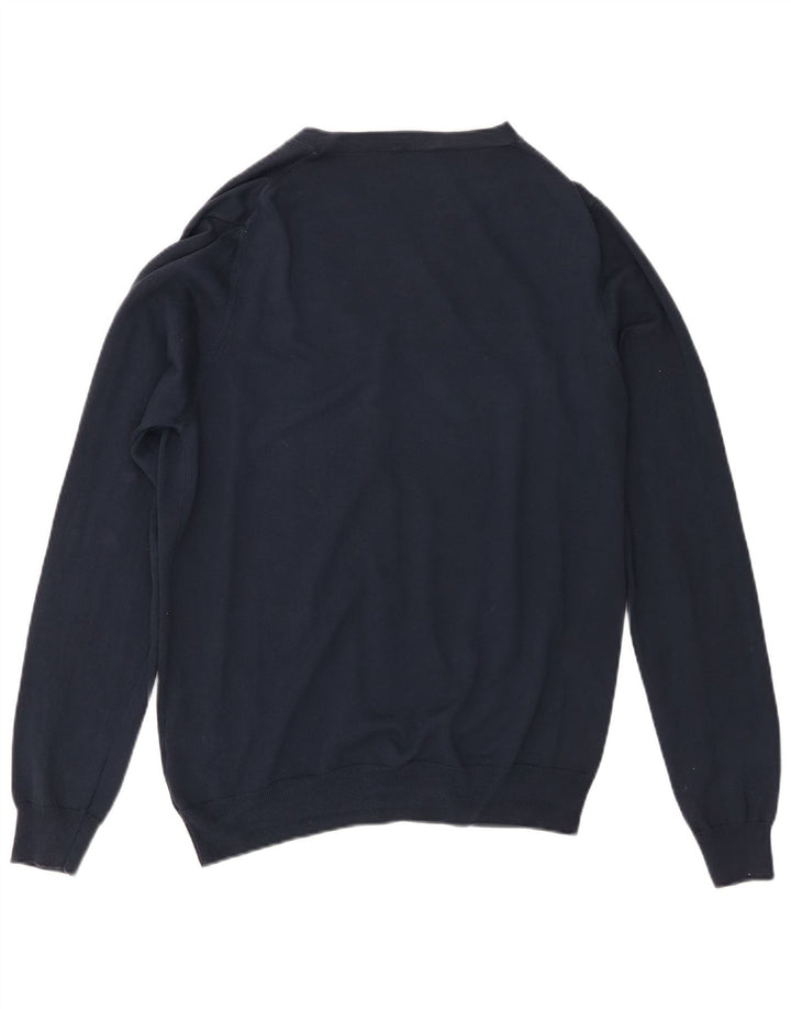 Pulover cardigan pentru bărbați Brooksfield IT 50 mediu din bumbac bleumarin