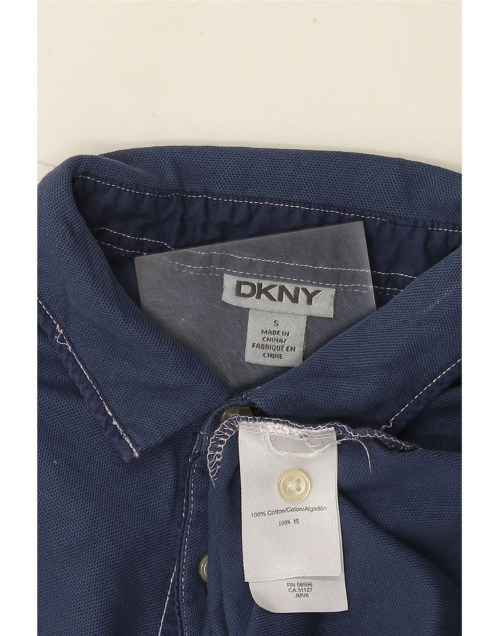 Tricou polo pentru bărbați Dkny, bumbac, albastru bleumarin