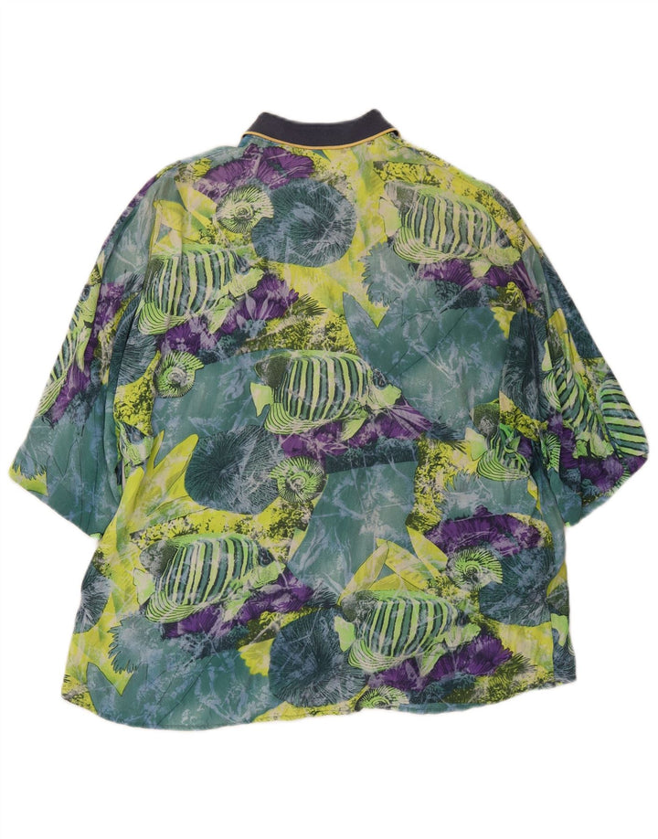 Cămașă cu mânecă scurtă pentru bărbați CARREL, cu model abstract, mic multicoloră