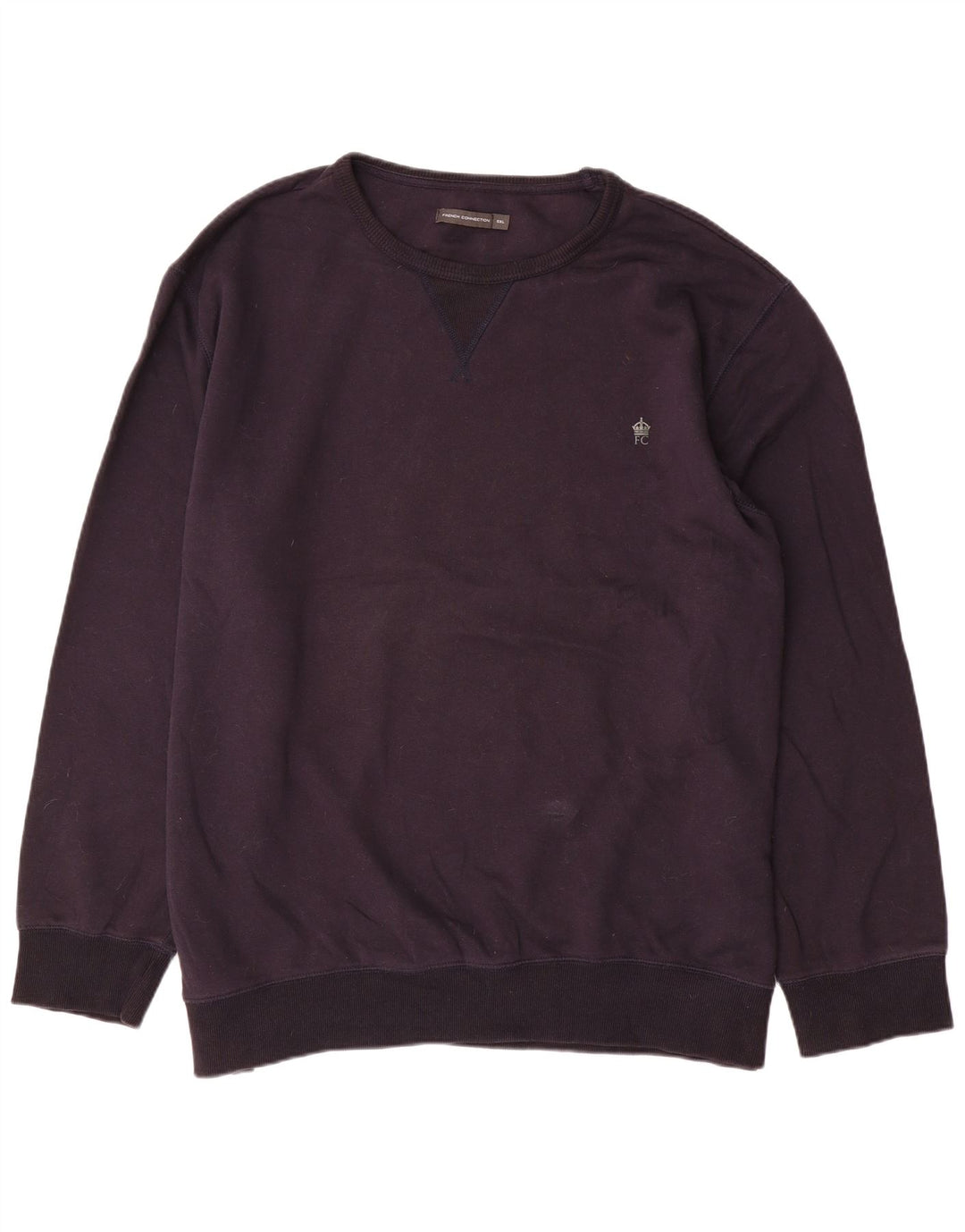 Hanorac pentru bărbați French Connection Pulover 5XL Bumbac bleumarin