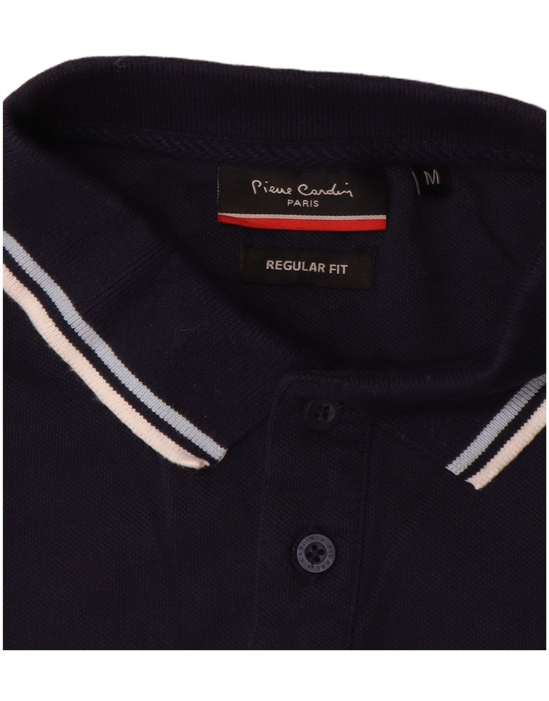 Cămașă polo cu mânecă lungă pentru bărbați Pierre Cardin, cu formă normală, albastru bleumarin mediu