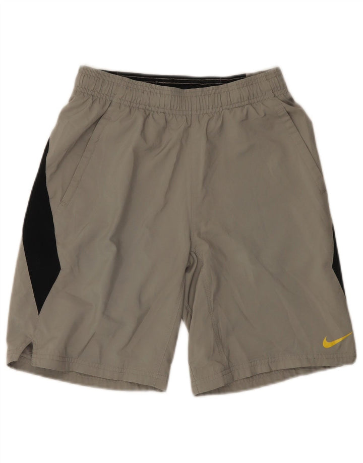 Pantaloni scurți sport pentru băieți NIKE 10-11 ani, gri mediu, sport blocuri de culoare