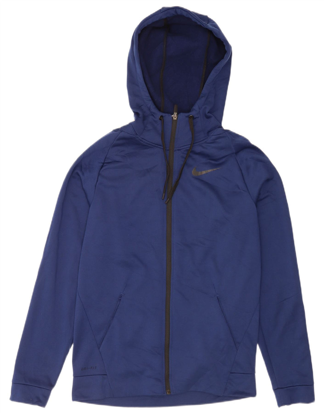 Pulover Nike pentru bărbați Dri Fit, cu fermoar, poliester, albastru mic