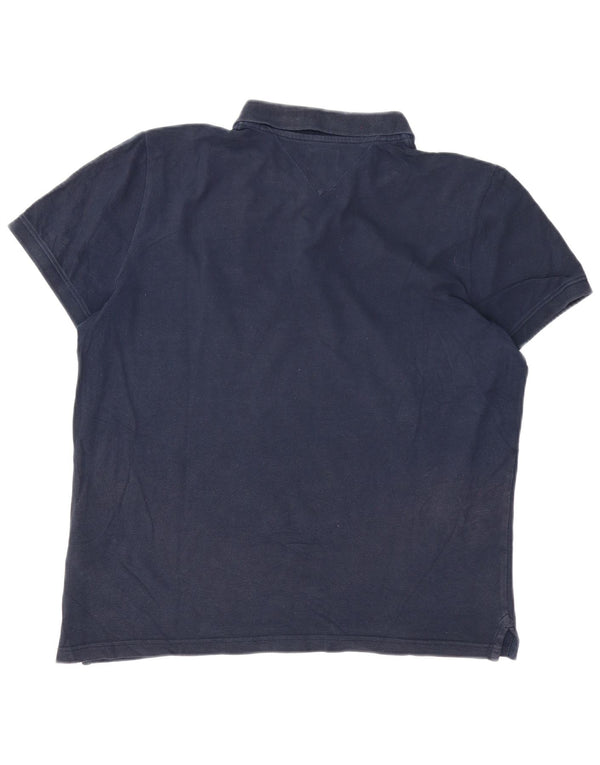 Cămașă polo Tommy Hilfiger pentru bărbați XL, bumbac bleumarin