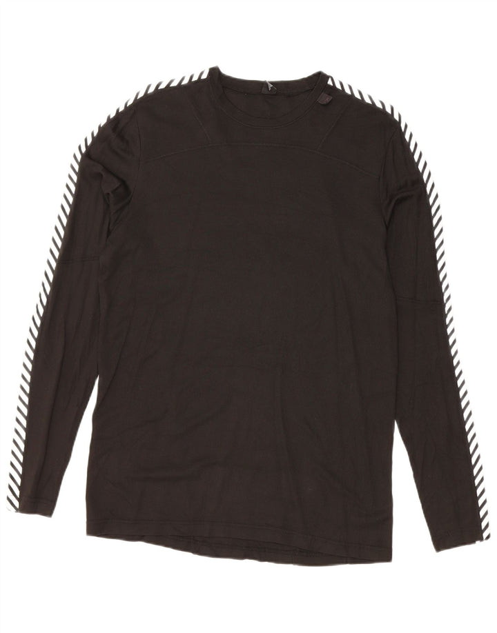 HELLY HANSEN Top pentru bărbați cu mânecă lungă, mediu negru, polietilenă color bloc