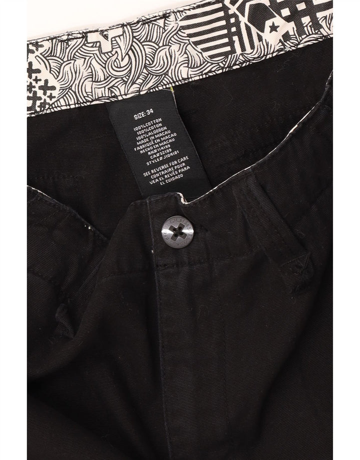 Pantaloni scurți cargo Quiksilver pentru bărbați W34, bumbac negru mare