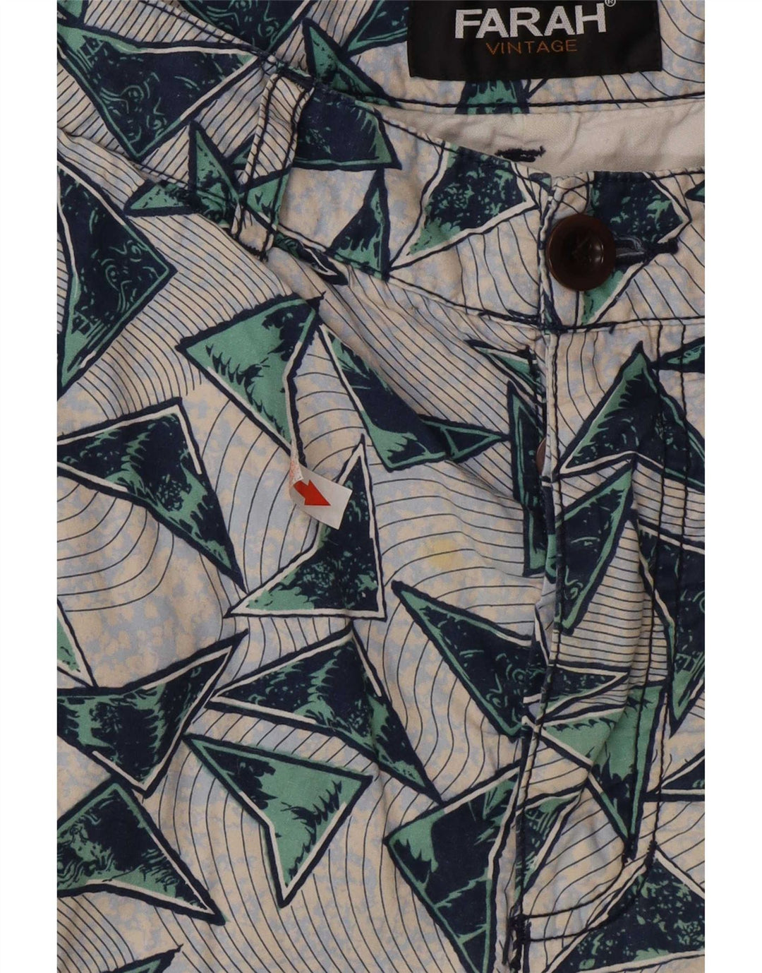 Pantaloni scurți chino pentru bărbați Farah W32 bumbac geometric multicolor mediu