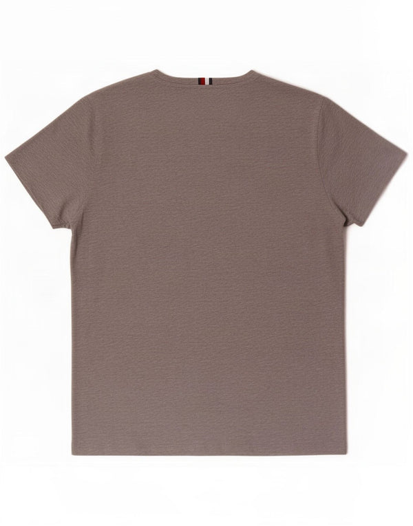 Tricou grafic Tommy Hilfiger pentru bărbați Top din bumbac gri mediu
