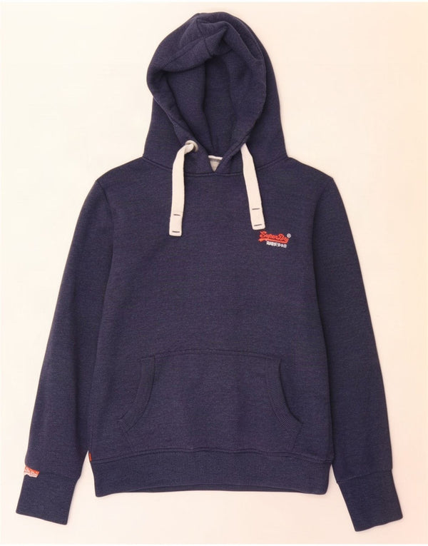 Pulover cu glugă Superdry pentru femei UK 10 mic, bleumarin, bumbac