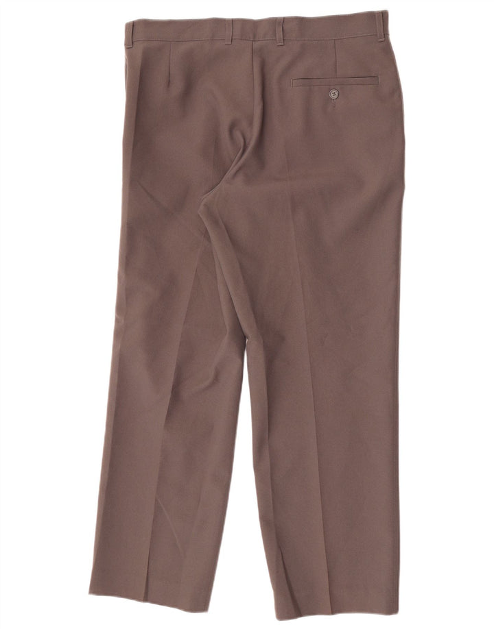 Pantaloni chino drepți pentru bărbați Marks & Spencer L34 L29 Poliester maro