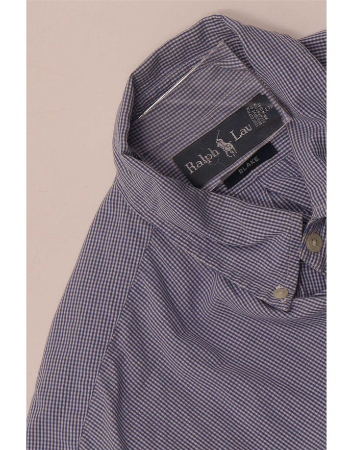 Cămașă Blake pentru bărbați Ralph Lauren, bumbac vichy, albastru bleumarin mediu