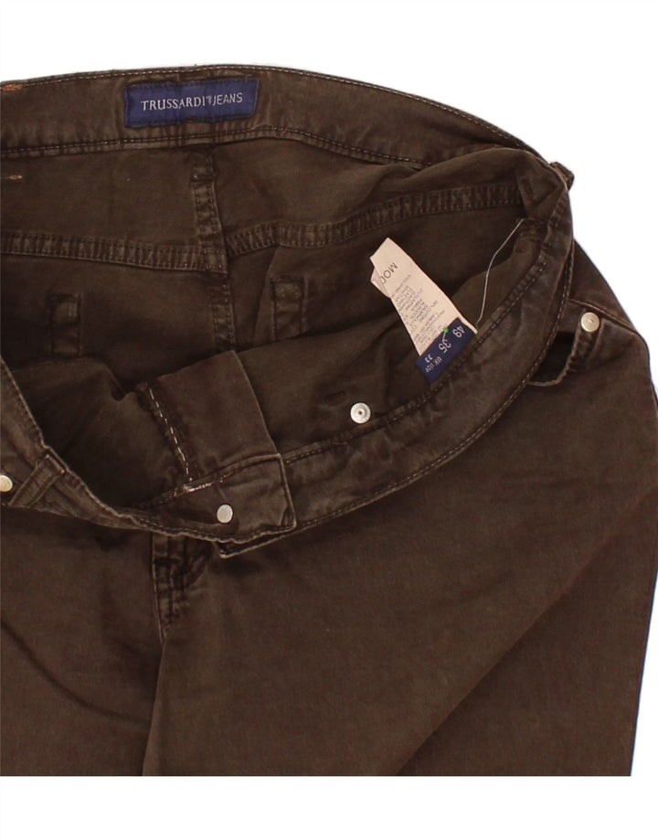 TRUSSARDI Womens Straight Jeans W33 L29 Brown Cotton Vintage Trussardi and Second-Hand Trussardi from Messina Hembry 