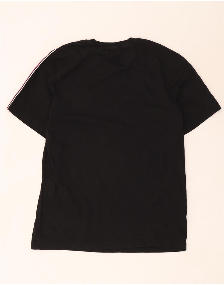 Tricou grafic Nike pentru bărbați Top mediu negru din bumbac color bloc