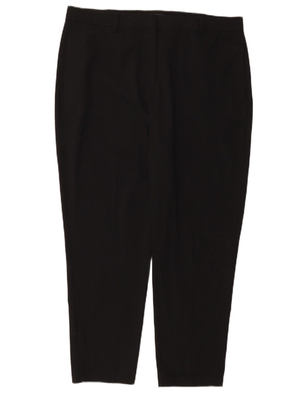 Pantaloni chino conici pentru femei Marks & Spencer UK 16 Large W34 L25 Negru