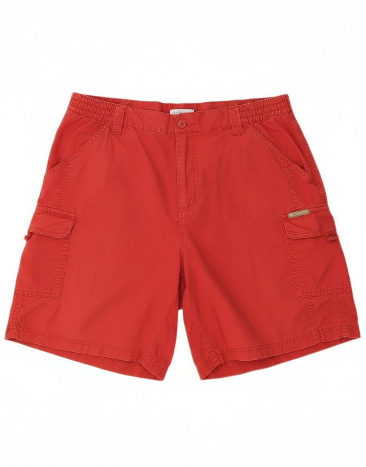Pantaloni scurți cargo Columbia pentru femei, mari W36, bumbac roșu