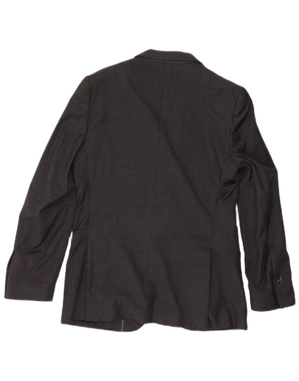 Blazer Massimo Dutti pentru bărbați, cu 2 nasturi, EU 48, acetat, gri mediu