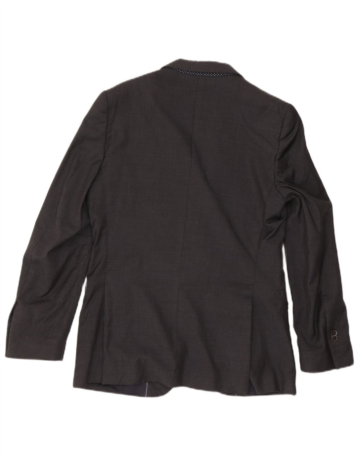 Blazer Massimo Dutti pentru bărbați, cu 2 nasturi, EU 48, acetat, gri mediu