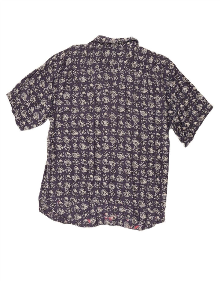 MANUEL RITZ PIPO Mens Abstract Pattern Shirt Size 39 Medium Navy Blue Vintage Manuel Ritz Pipo and Second-Hand Manuel Ritz Pipo from Messina Hembry 
