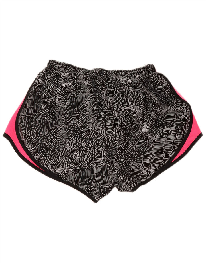 Pantaloni scurți sport NIKE Dri Fit pentru femei UK 16, mari, negru, poliester color bloc