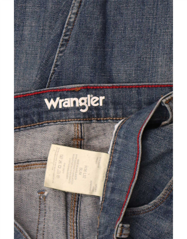 Blugi slim pentru bărbați Wrangler W36 L29 Bumbac albastru