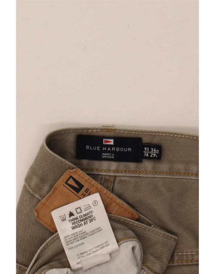 Blugi drepți pentru bărbați Marks & Spencer Blue Harbour W36 L29 bumbac gri