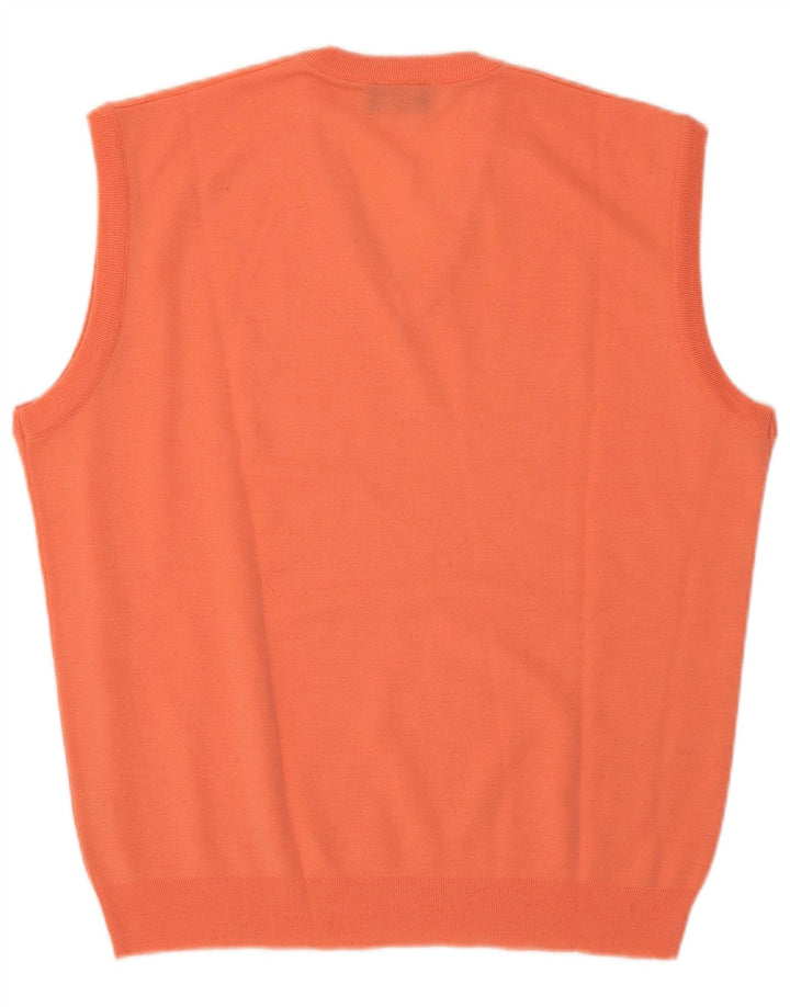 Vestă Vintage pentru bărbați Tank Top Lână portocalie mare