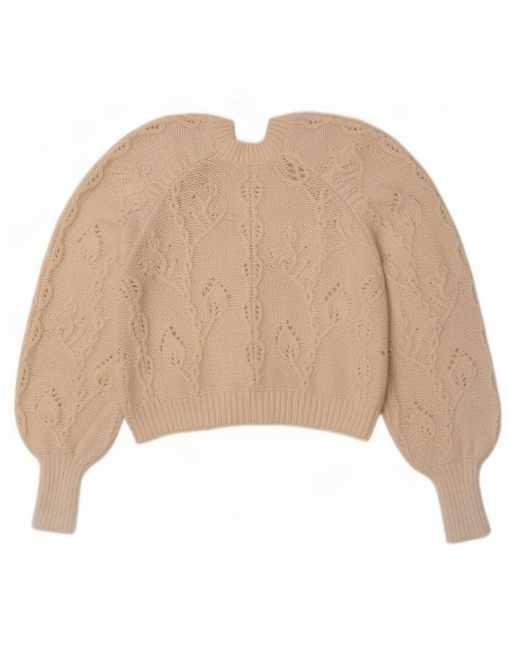 Pulover cardigan pentru femei Zara UK 10 Mic Poliester alb